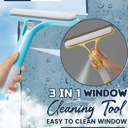 🧼1000+SOLD THIS WEEK 50% OFF NOW! 💧 3 in 1 Window Cleaning Tool – Spray, Scrub & Wipe, Streak-Free, Multi-Surface ✨