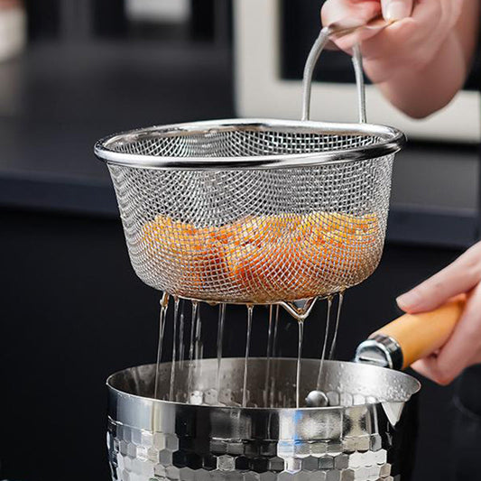 🎉 2026 Sale — Over 36,000 Sold! 💞 Handheld Steel Sieve – No Rust, No Splatter 🍲