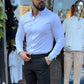 Men's Casual Slim Fit Solid Color Shirt