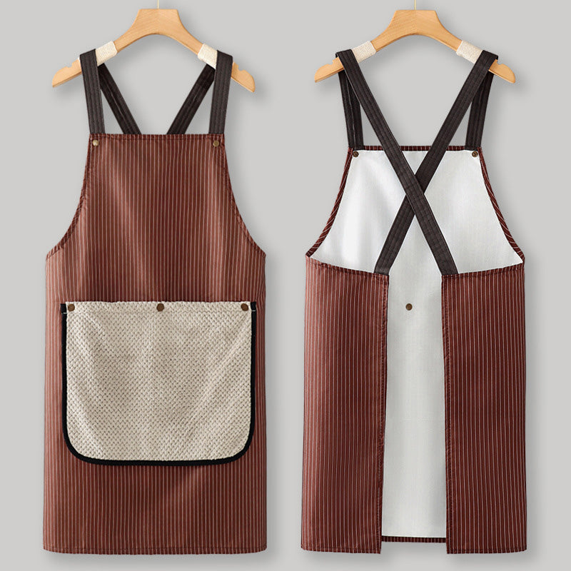 🔥NEW YEAR 50% OFF Sale!🔥Cross-Back Waterproof Apron with Detachable Hand Towel