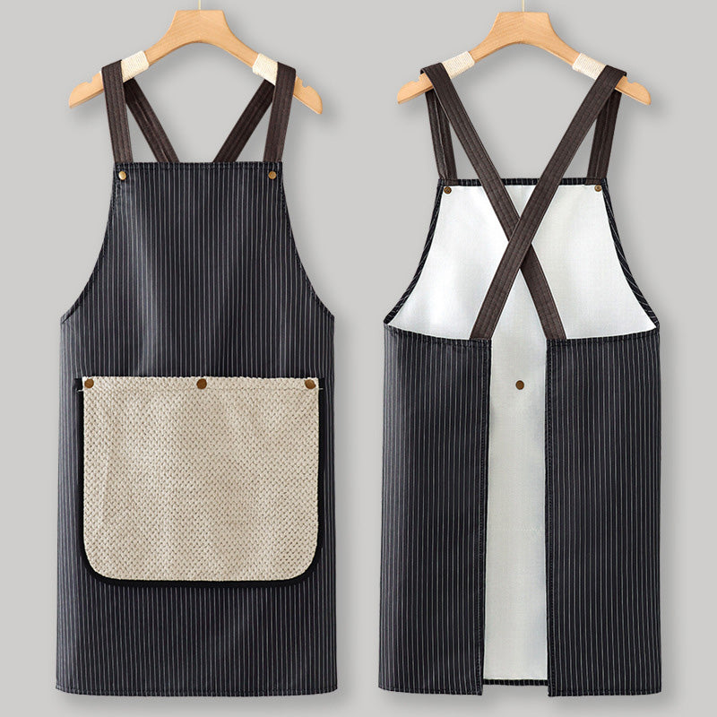 🔥NEW YEAR 50% OFF Sale!🔥Cross-Back Waterproof Apron with Detachable Hand Towel