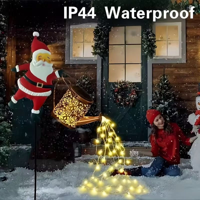 🎁Christmas Sale 50% OFF🎅✨Santa Watering Can Solar Light with Ground Stake