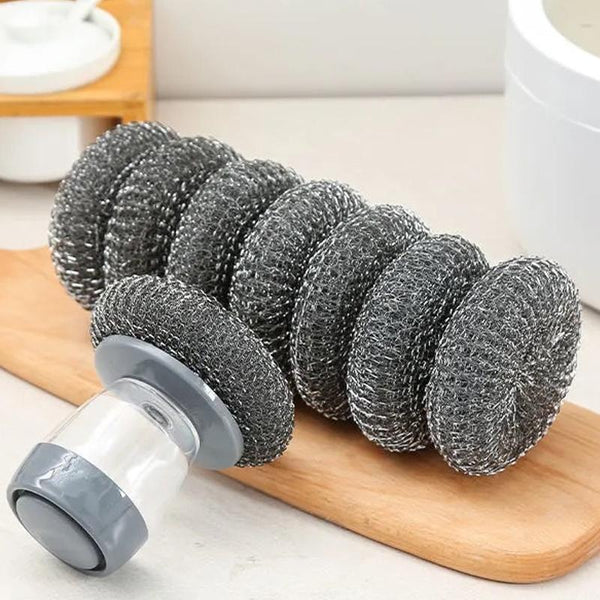 ✨Soap Dispensing Palm Kitchen Brush | Mess-Free Cleaning!