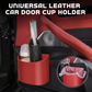 🎉 2026 Sale — Over 95,000 Sold! 🚗 Leather Car Door Cup Holder – Clip-On Mount, Holds Drinks & Phones – Instant Extra Storage! ✨