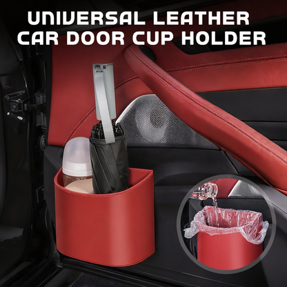 🎉 2026 Sale — Over 95,000 Sold! 🚗 Leather Car Door Cup Holder – Clip-On Mount, Holds Drinks & Phones – Instant Extra Storage! ✨