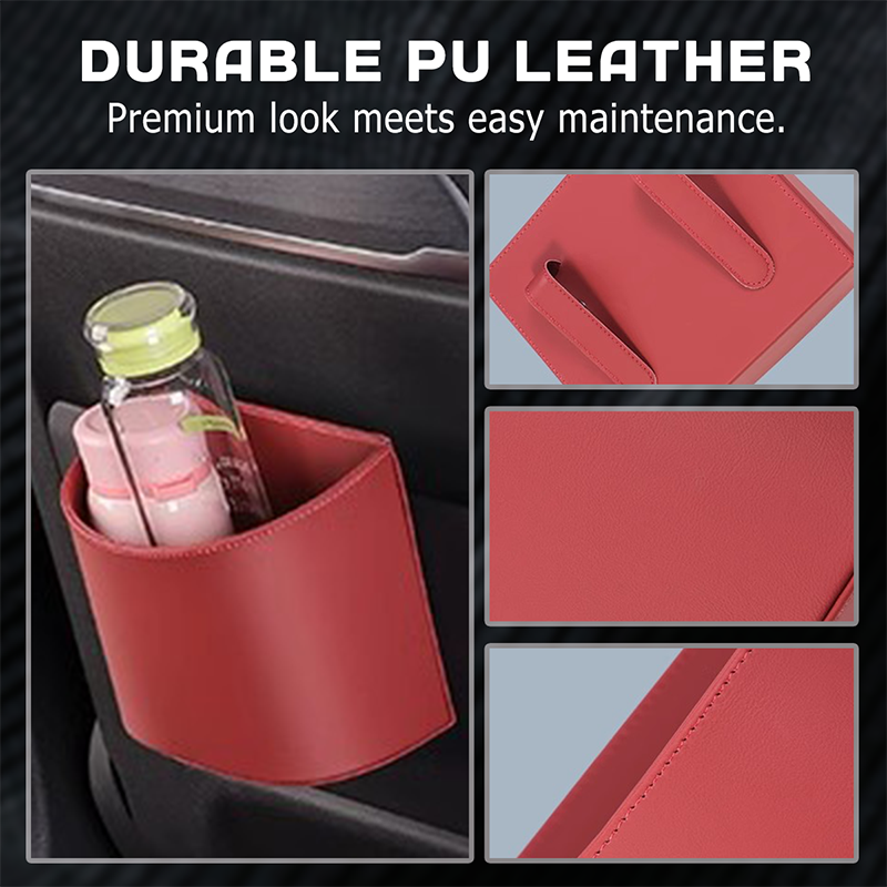 🎉 2026 Sale — Over 95,000 Sold! 🚗 Leather Car Door Cup Holder – Clip-On Mount, Holds Drinks & Phones – Instant Extra Storage! ✨