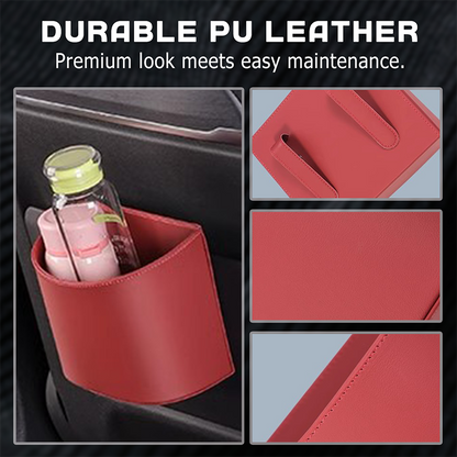 🎉 2026 Sale — Over 95,000 Sold! 🚗 Leather Car Door Cup Holder – Clip-On Mount, Holds Drinks & Phones – Instant Extra Storage! ✨