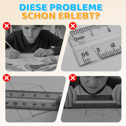 Multifunctional geometry drawing ruler