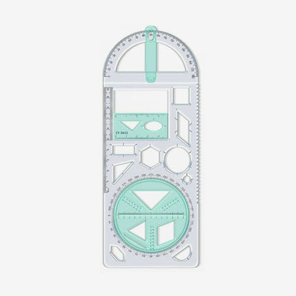 Multifunctional geometry drawing ruler