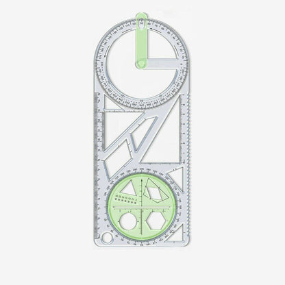 Multifunctional geometry drawing ruler
