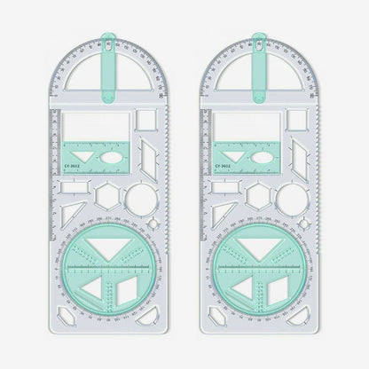 Multifunctional geometry drawing ruler