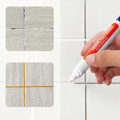 🔧 BUY 1 GET 1 FREE! 🎉 Ceramic Tile Grout Pen – Mold-Resistant, Waterproof & Permanent Finish 🛡️📦