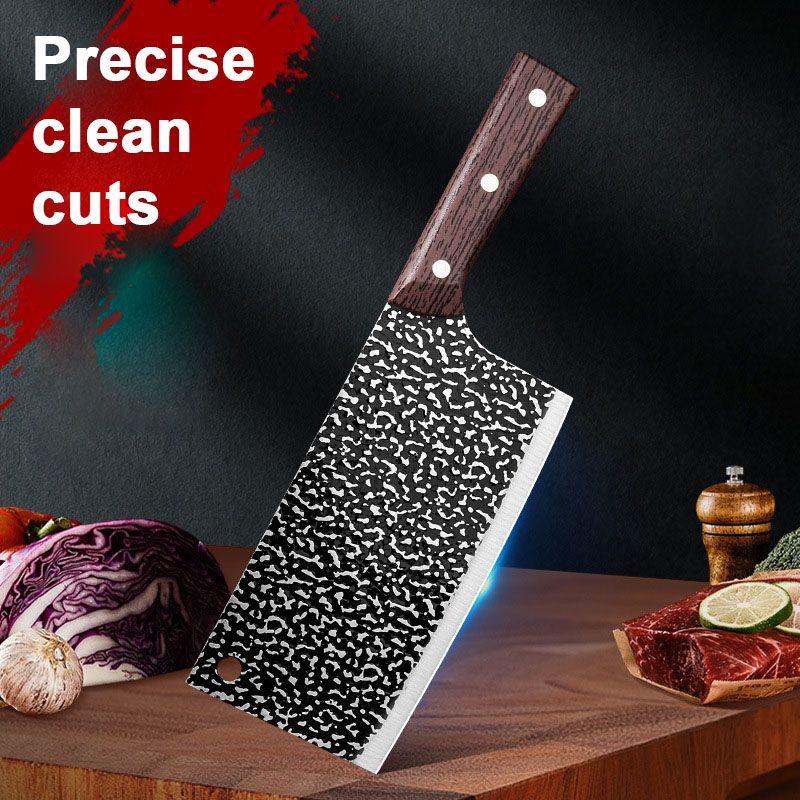 🎉 2026 Hot Sale — Over 32,000 Sold! 🔪Hand Forged High Carbon Steel Chef Knife｜Anti-Rust Multi-Purpose Kitchen Cleaver ✨