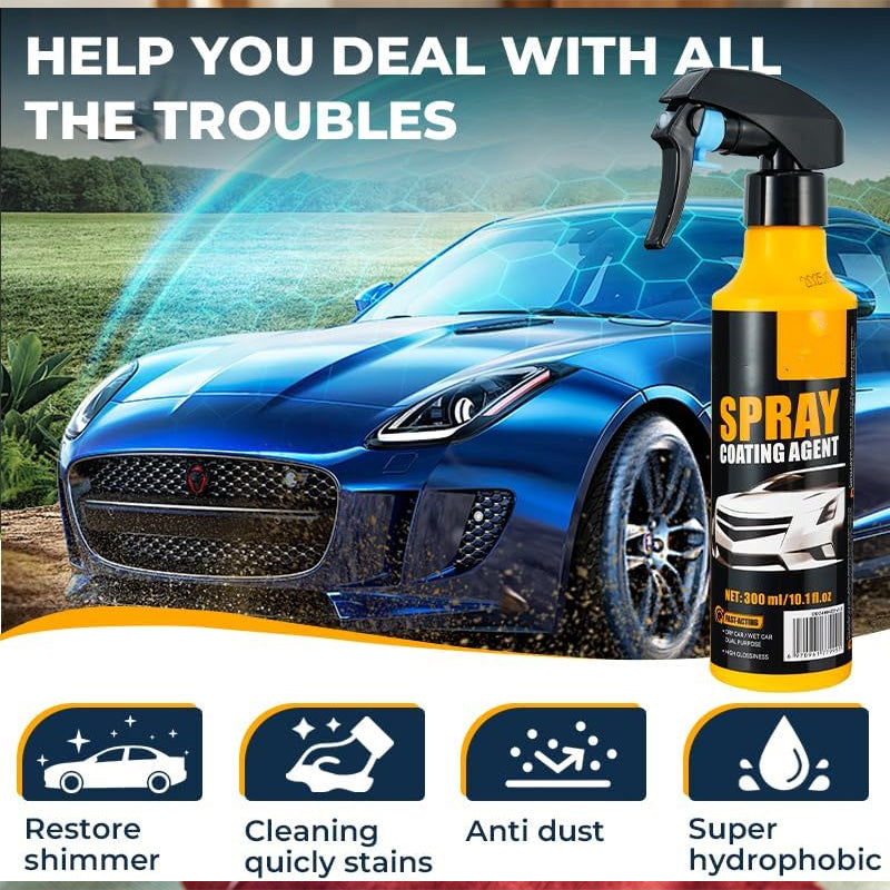 💥 Limited Time Deal! 3-in-1 SiO₂ Ceramic Quick Coat Spray – Instant Gloss, No-Streak Finish & Hydrophobic Shield
