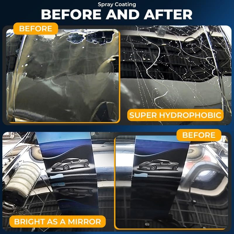 💥 Limited Time Deal! 3-in-1 SiO₂ Ceramic Quick Coat Spray – Instant Gloss, No-Streak Finish & Hydrophobic Shield