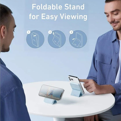✨ Mini Foldable Wireless Magnetic Power Bank with Stand! 🧲📱