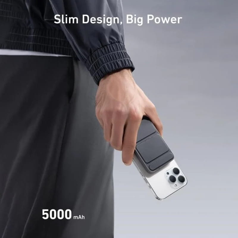 ✨ Mini Foldable Wireless Magnetic Power Bank with Stand! 🧲📱