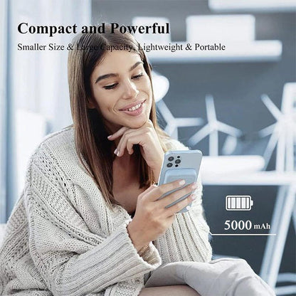 ✨ Mini Foldable Wireless Magnetic Power Bank with Stand! 🧲📱