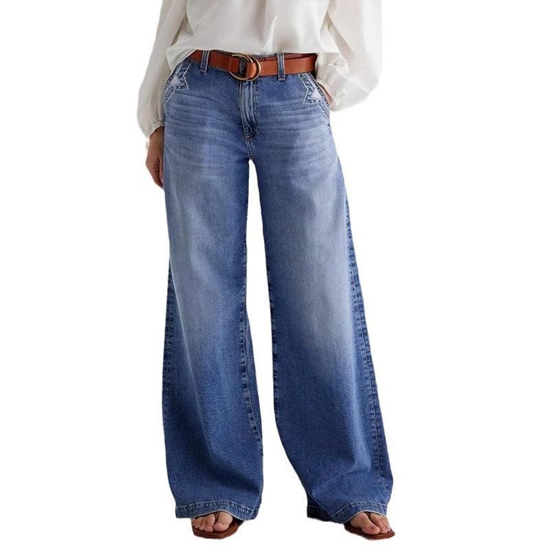 ⏳Limited-time 50% off⏰Women's Vintage High-Waist Wide-Leg Jeans👖