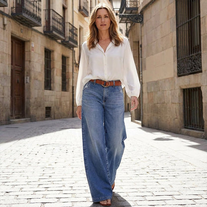 ⏳Limited-time 50% off⏰Women's Vintage High-Waist Wide-Leg Jeans👖