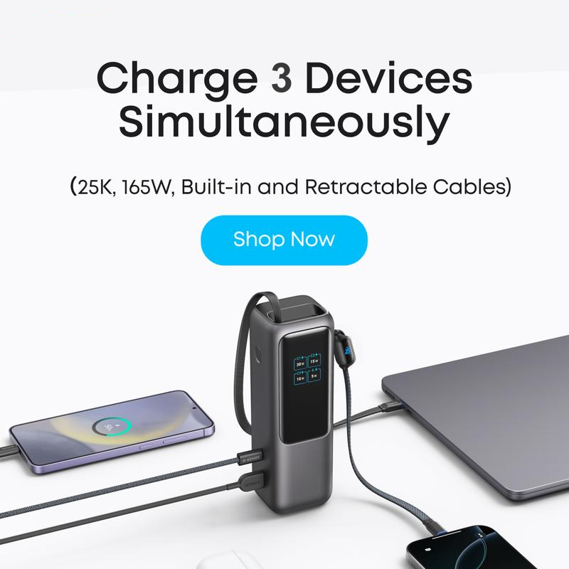 ✈️Free shipping✈️🔥Portable Charger with Built-in Cable⚡