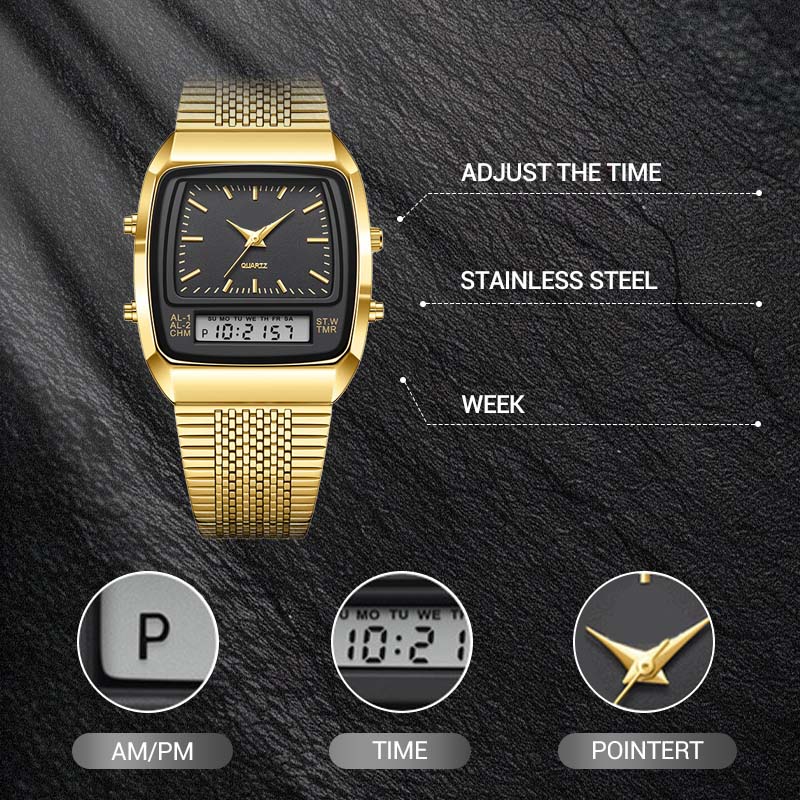 ⌚ 60% OFF NOW! ✨ Retro Style Square Face Multifunction Watch – Chronograph, Date Display & Classic Design 🕰️