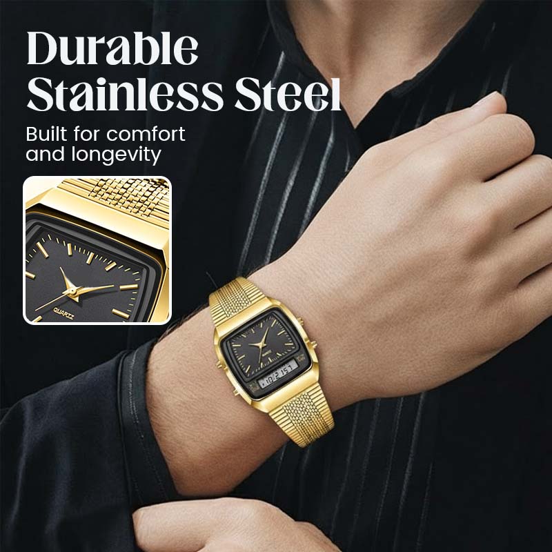 ⌚ 60% OFF NOW! ✨ Retro Style Square Face Multifunction Watch – Chronograph, Date Display & Classic Design 🕰️