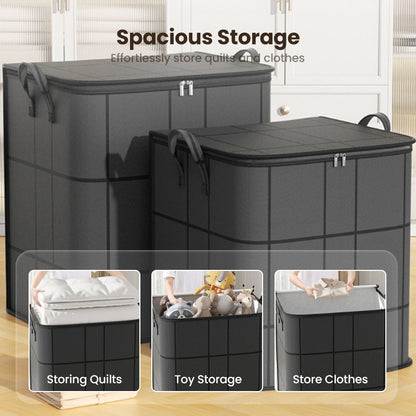 🗄️Limited Time Offer $15.99! 🛏️Large Capacity Dust-Proof Bedding Storage Bag, Heavy Duty Foldable Comforter Clothes Organizer with Handles