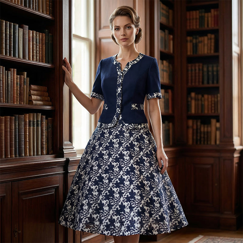 📢50% OFF!!!⏰Elegant Floral Print A-Line Dress
