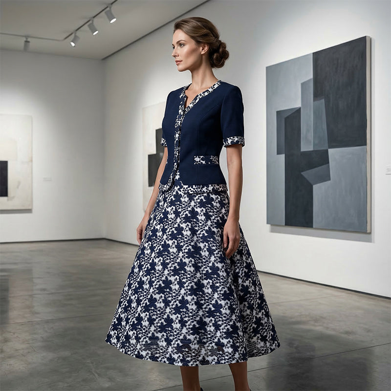 📢50% OFF!!!⏰Elegant Floral Print A-Line Dress