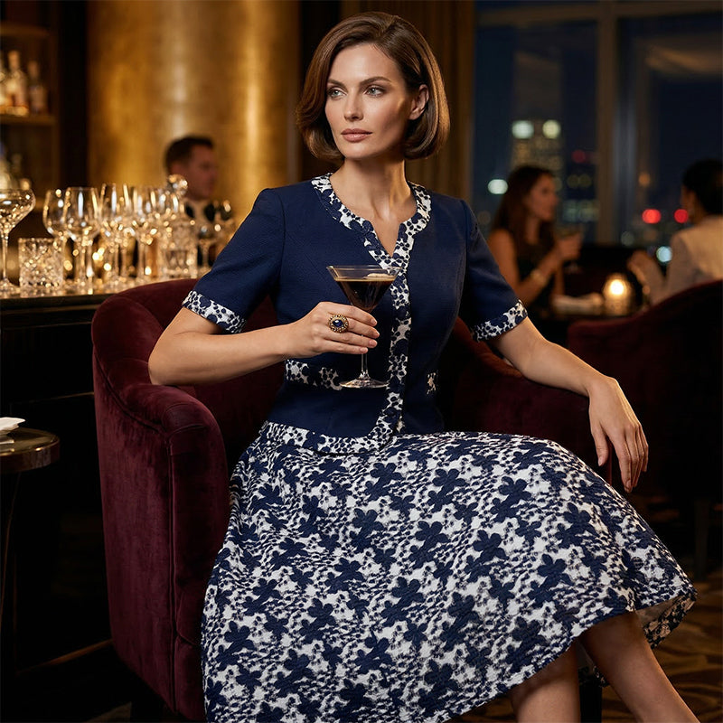 📢50% OFF!!!⏰Elegant Floral Print A-Line Dress