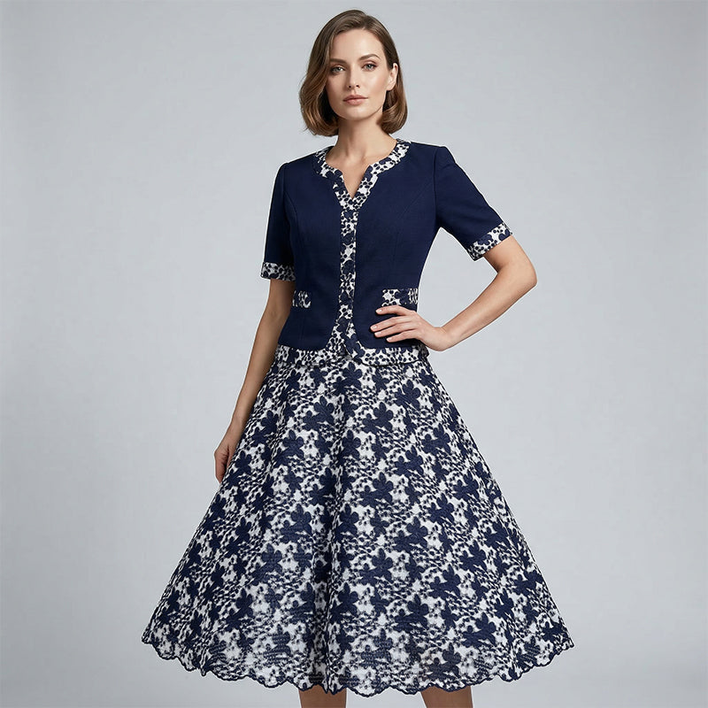 📢50% OFF!!!⏰Elegant Floral Print A-Line Dress