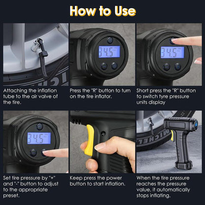 🔥HOT SALE 50%OFF🔥Portable Cordless Air Compressor with Digital Display