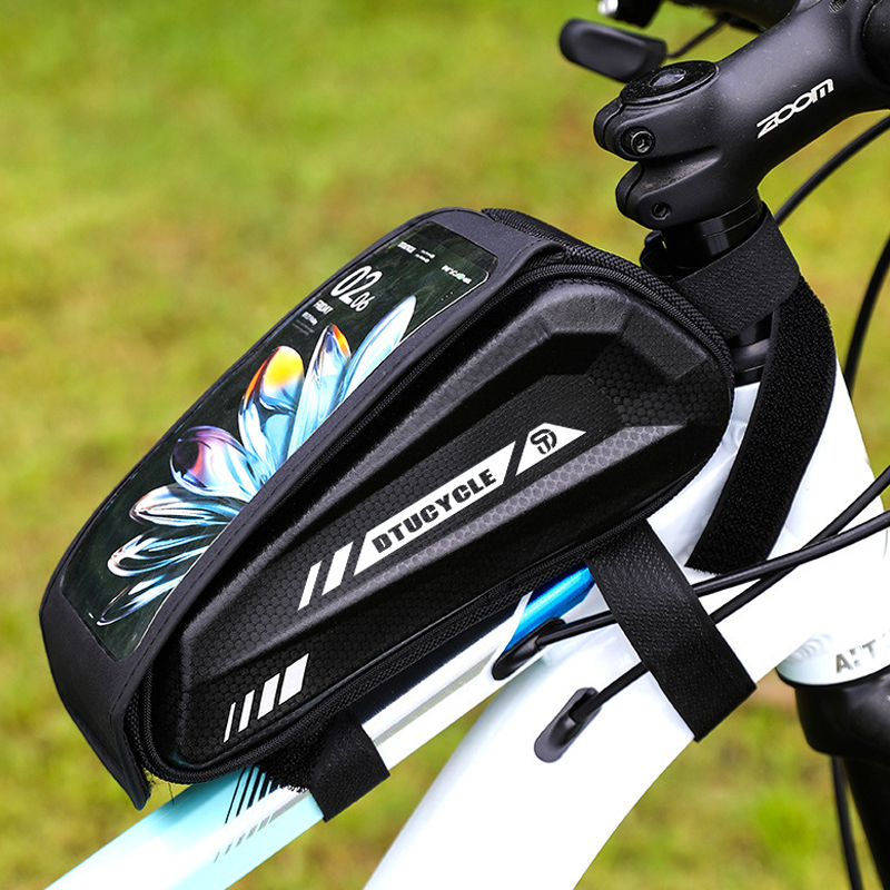 🔥Limited Time Promotion 50% OFF🔥Waterproof Bike Top Tube Bag – Hard-Shell Phone Holder for MTB & Road Bikes🚴📲