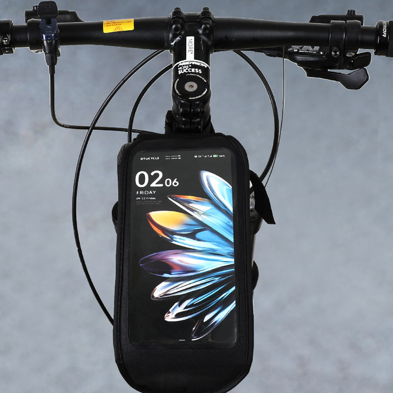 🚴 50% OFF NOW! 💧 Water-Resistant Large Capacity Bicycle Bag – Touch-Sensitive Phone Pouch, Slim Top-Tube Design & Dual Zippers 📱