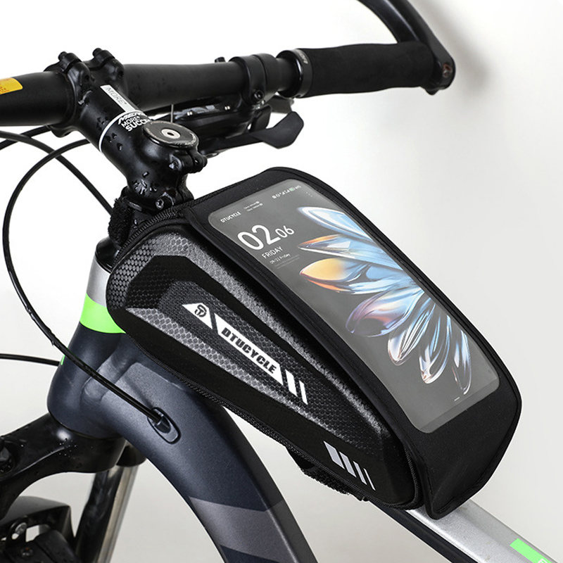 🔥Limited Time Promotion 50% OFF🔥Waterproof Bike Top Tube Bag – Hard-Shell Phone Holder for MTB & Road Bikes🚴📲