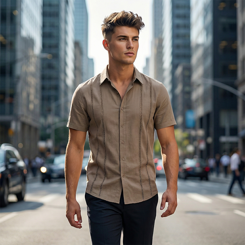 💐50% OFF ! Men's Button-Down Shirt – Breathable & Quick-Dry 🏃💨