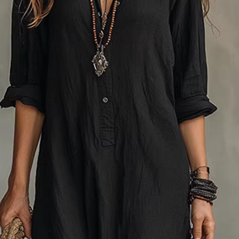 🔥Hot Deals-Casual Loose Fit Maxi Dress with Front Slit