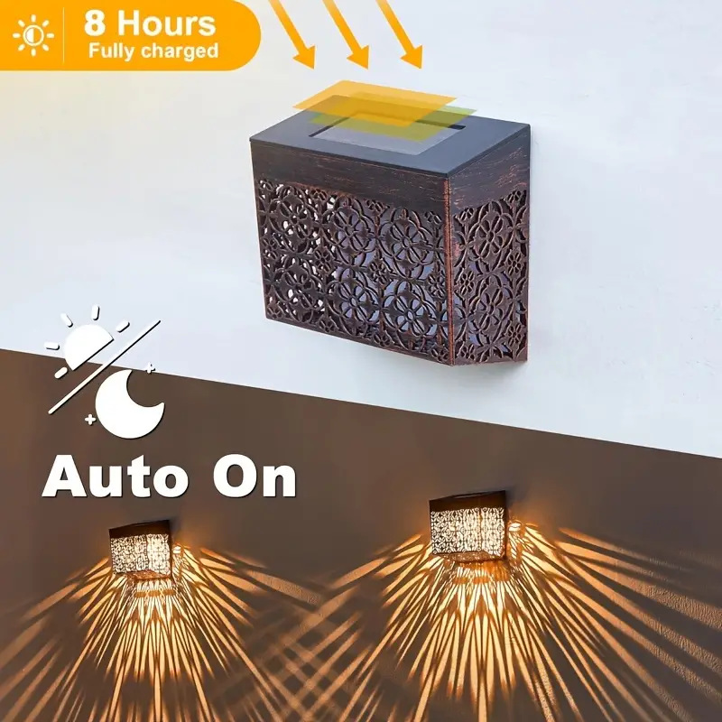 💡 50% OFF NOW! ☀️ Solar Powered LED Hollow Wall Light – Decorative, Auto On/Off & Weatherproof for Pathway & Yard 🏡