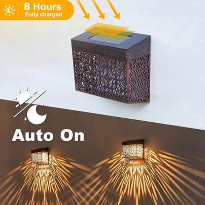 💡 50% OFF NOW! ☀️ Solar Powered LED Hollow Wall Light – Decorative, Auto On/Off & Weatherproof for Pathway & Yard 🏡