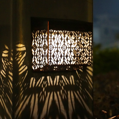 💡 50% OFF NOW! ☀️ Solar Powered LED Hollow Wall Light – Decorative, Auto On/Off & Weatherproof for Pathway & Yard 🏡