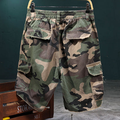 Men's Studded Camo Cargo Shorts