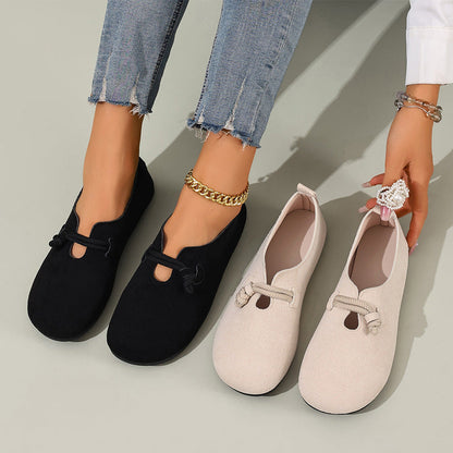 🥿 50% OFF NOW! 🎀 Comfortable Slip-On Faux Suede Flats – Easy On/Off, Roomy Round Toe & Timeless Colors 💫