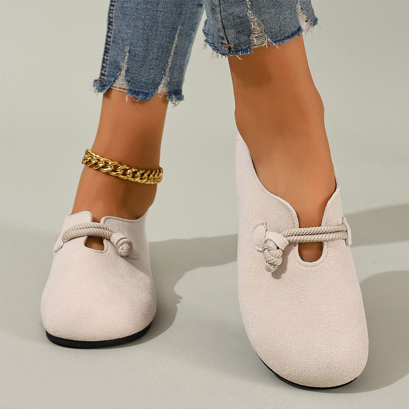 🥿 50% OFF NOW! 🎀 Comfortable Slip-On Faux Suede Flats – Easy On/Off, Roomy Round Toe & Timeless Colors 💫