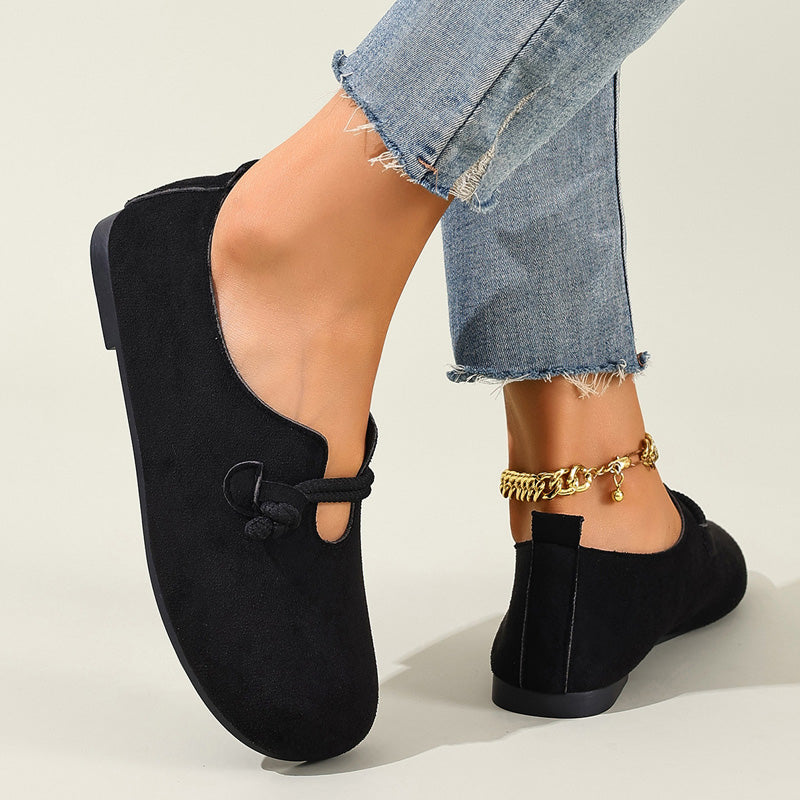 🥿 50% OFF NOW! 🎀 Comfortable Slip-On Faux Suede Flats – Easy On/Off, Roomy Round Toe & Timeless Colors 💫
