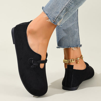 🥿 50% OFF NOW! 🎀 Comfortable Slip-On Faux Suede Flats – Easy On/Off, Roomy Round Toe & Timeless Colors 💫