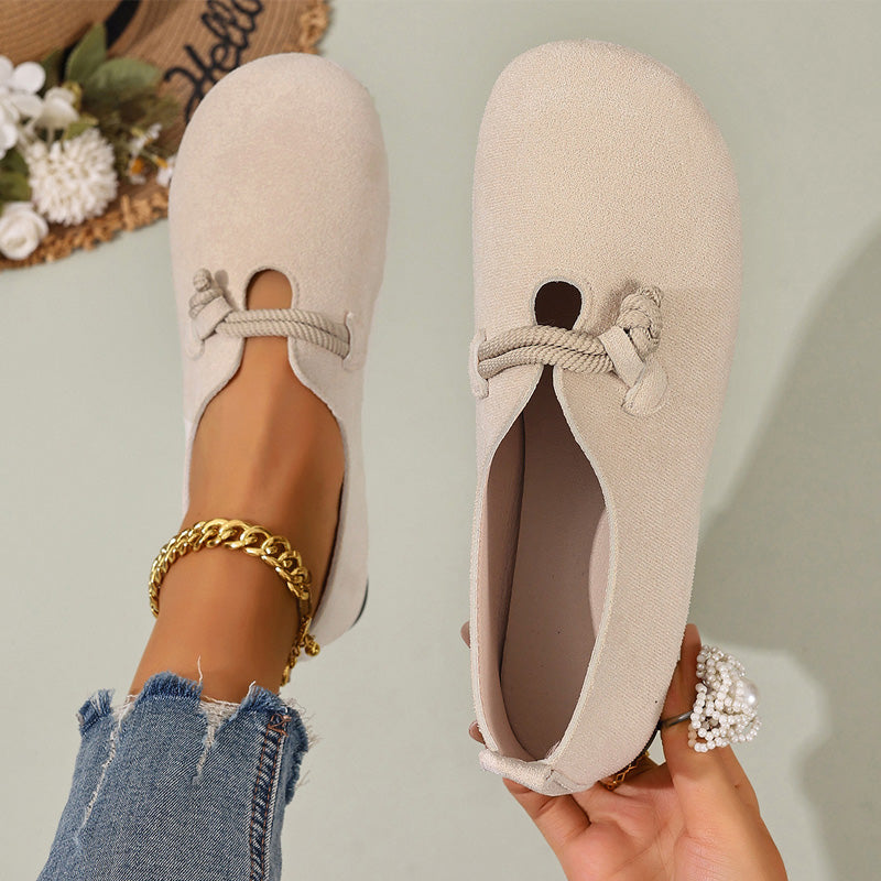 🥿 50% OFF NOW! 🎀 Comfortable Slip-On Faux Suede Flats – Easy On/Off, Roomy Round Toe & Timeless Colors 💫