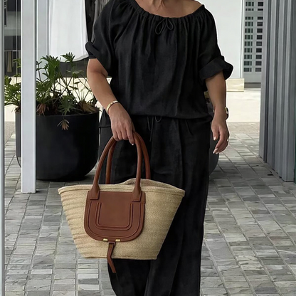 【Exceptional Price】👚 50% OFF NOW! 💃 Women's Drawstring Top & Pants 2-Piece Set – Relaxed Fit, Comfortable & Perfect for Lounging or Everyday Style 🌸