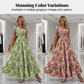 👗 50% OFF NOW! 🌸 Women's V-Neck Floral Print Smocked Maxi Dress – Smocked Waist, Breathable & Versatile Length ✨