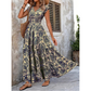 👗 50% OFF NOW! 🌸 Women's V-Neck Floral Print Smocked Maxi Dress – Smocked Waist, Breathable & Versatile Length ✨